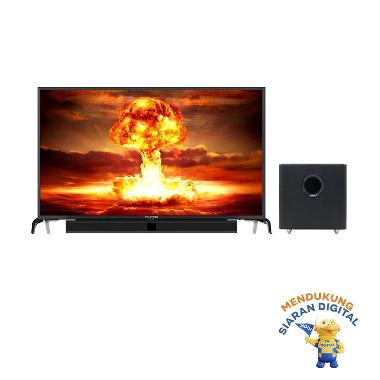 POLYTRON PLD 43 B 150 LED TV with Sound Bar [43 inch] Unit Only Hitam -