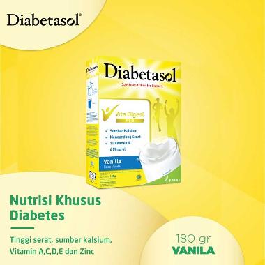 Promo Harga Diabetasol Special Nutrition for Diabetic Vanilla 180 gr - Blibli