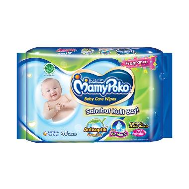 Promo Harga Mamy Poko Baby Wipes Antiseptik - Fragrance 48 pcs - Blibli