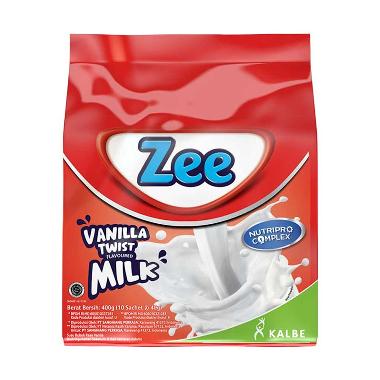 Promo Harga ZEE Susu Bubuk Vanilla Twist per 10 sachet 40 gr - Blibli