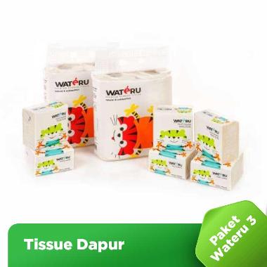 Paket Wateru - Wateru Kitchen Towel Tissue [2 Rolls- 70 sheets- 2 ply | 2 pcs] + Wateru Table Pop Up