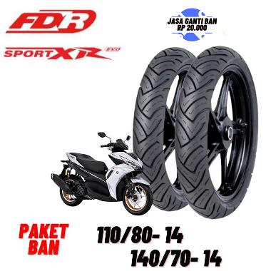 Paket Ban FDR Sport XR Evo [110/80 - 14] & [140/70 - 14] Ban Motor Ban Depan Belakang Tubeless