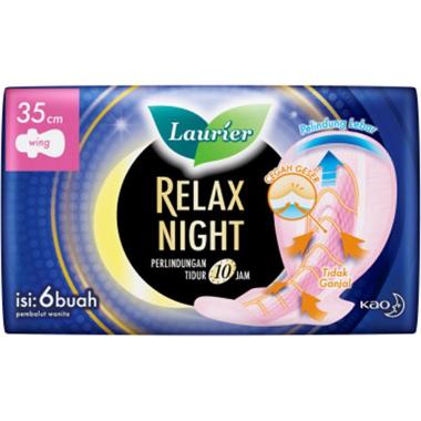 Promo Harga Laurier Relax Night 35cm 6 pcs - Blibli