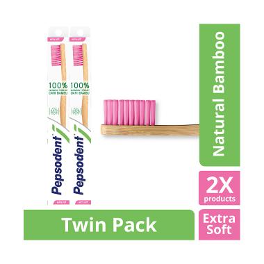PEPSODENT Natural Bamboo Extra Soft Sikat Gigi [Twin Pack] -