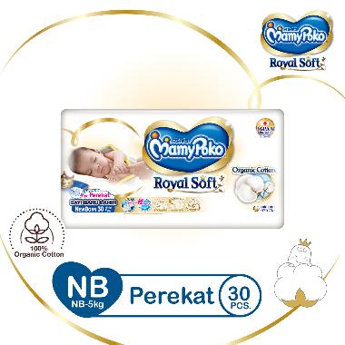 Promo Harga Mamy Poko Perekat Royal Soft NB30 30 pcs - Blibli