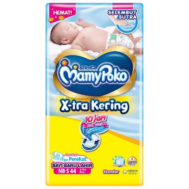 Promo Harga Mamy Poko Perekat Xtra Kering NB-S44 44 pcs - Blibli