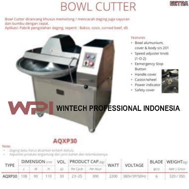 Getra AQXP30 Bowl Cutter - Mesin Untuk Memotong Daging Skala Besar - Mixer Adonan Bakso Mesin Giling Bakso - Kapasitas 30 Liter AQXP-30 AQXP 30