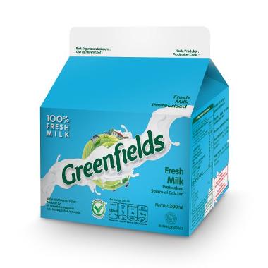 Promo Harga GREENFIELDS Fresh Milk Full Cream 200 ml - Blibli