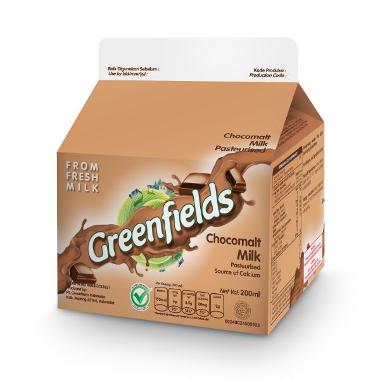 Promo Harga GREENFIELDS Fresh Milk Choco Malt 200 ml - Blibli