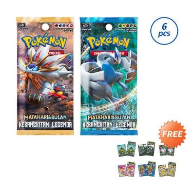Pokemon Trading Card Game Indonesia Matahari Dan Bulan Kebangkitan Legenda 6 Box As2a 6 Box As2b Set Bundle Free Pokemon Center Sleeve
