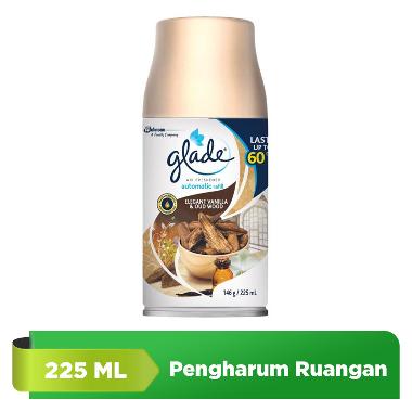 Glade Automatic Refill Spray Pengharum Ruangan Elegant Vanilla & Oud Wood [225 mL] -
