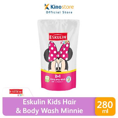 Eskulin Kids Hair Body Wash Minnie Pouch 280 ml