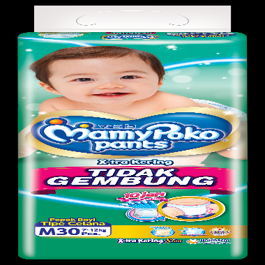 Promo Harga Mamy Poko Pants Xtra Kering Slim Tidak Gembung M30 30 pcs - Blibli