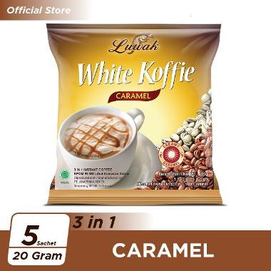 Promo Harga Luwak White Koffie Caramel per 5 sachet 20 gr - Blibli