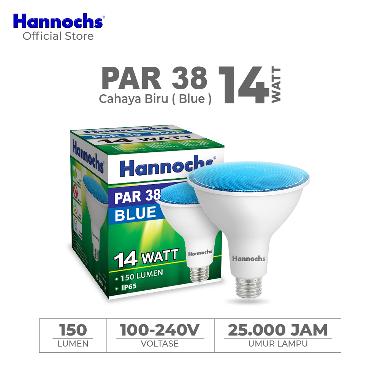 Hannochs - Lampu LED PAR 38 B - 14 watt - cahaya Biru BIRU