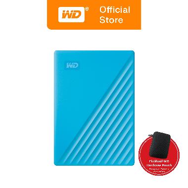 Western Digital WD New My Passport 2TB Harddisk Eksternal USB 3.2 Blue Sky Free Pouch -