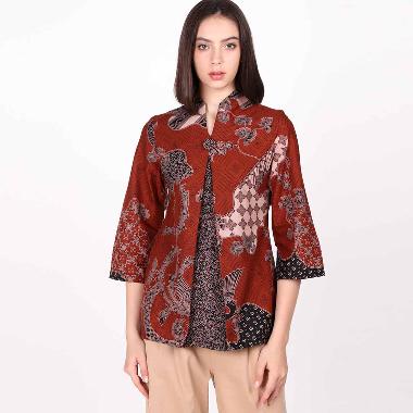 Batik Arjunaweda Blouse Batik Sekar Jagad 18136032 - Cokelat L