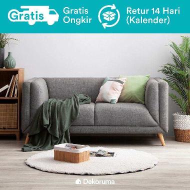 Dekoruma Yuuto Kursi Sofa Ruang Tamu Minimalis 2 Seater Scandinavian ABU - ABU TUA Sumatera