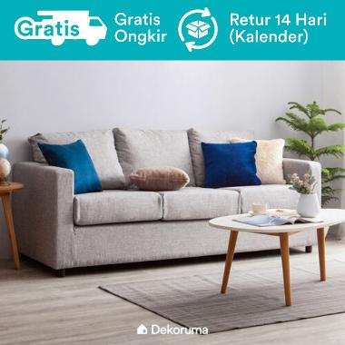 Dekoruma Hiro Sofa Minimalis 3 Seater ABU ABU Jawa dan Bali