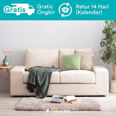 Dekoruma Michi Kursi Sofa Ruang Tamu Minimalis 2 Seater KREM Sulawesi