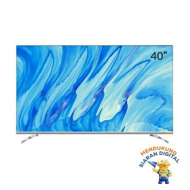 Coocaa 40S6G Smart TV Digital [40 Inch/ Android 9.0 Pie] Unit Only Silver hitam Seluruh Indonesia