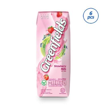 Promo Harga Greenfields UHT Strawberry 250 ml - Blibli