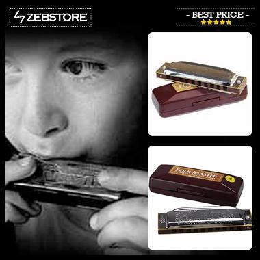 Suzuki Folkmaster Harmonika Diatonic Silver putih