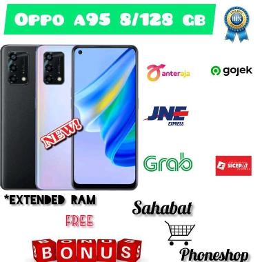 OPPO A95 RAM 8/128 GB BERGARANSI Rainbow Silver