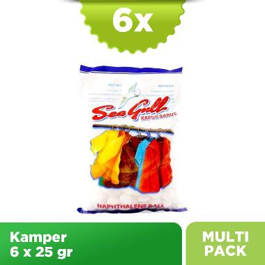 Seagull Napthalene Putih Kapur Barus Kamper [25 Gr] Isi 6 Pcs