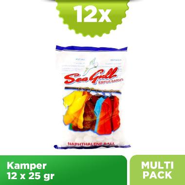 Seagull Napthalene Putih Kapur Barus Kamper [25 Gr] Isi 12 Pcs