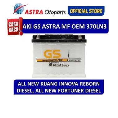 Aki Mobil GS ASTRA MF OEM 370LN3 All new Innova Diesel, Innova Venturer, Toyota Fortuner Diesel, dll