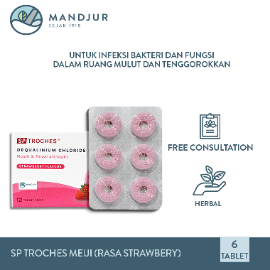 Tablet Hisap SP Troches Meiji (rasa strawberry)