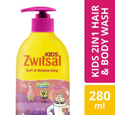 Zwitsal Kids 2in1 Sabun & Shampoo Anak Soft & Moisturizing [280 mL] -
