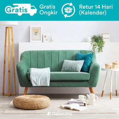 Dekoruma Jun Sofa MInimalis 2 Seater - Kursi Sofa Ruang Tamu Modern 2 Dudukan Hijau Kalimantan