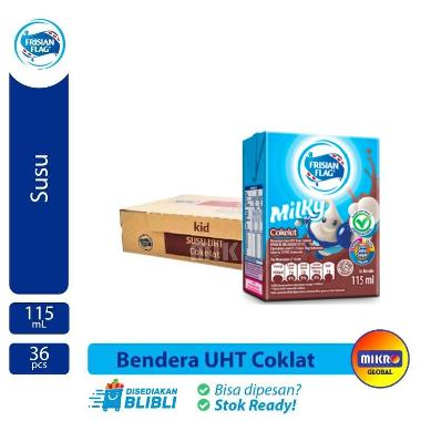 Promo Harga Frisian Flag Susu UHT Kid Chocolate 115 ml - Blibli