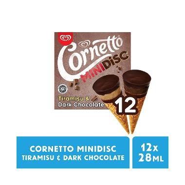 Jual Wall S Cornetto Mini Disc Chocolate Tiramisu Glee Ice Cream 12 Pcs 28 Ml Online Oktober 2020 Blibli Com