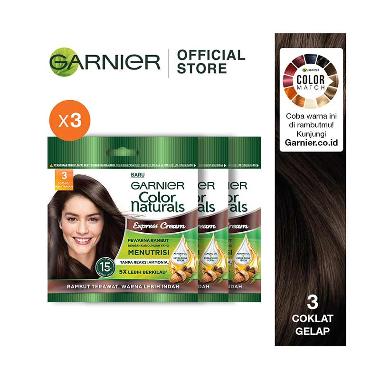 Promo Harga Garnier Hair Color 3 Coklat Kehitaman 40 ml - Blibli