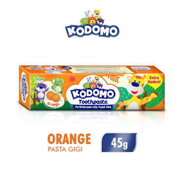 Kodomo Toothpaste Tube Orange Pasta Gigi Anak 45 g