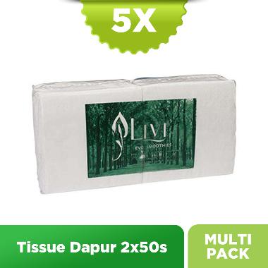 Livi Evo Smoothies Premium Napkin Cocktail Edge Embossed Tissue [2x50 sheets / 5 pcs] -