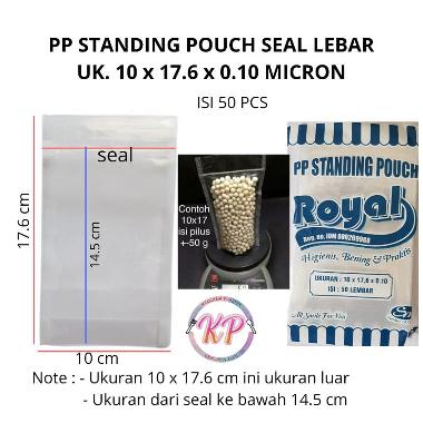 Royal Ziplock Standing Pouch Plastik Klip [10 x 17.6 cm] TRANSPARAN