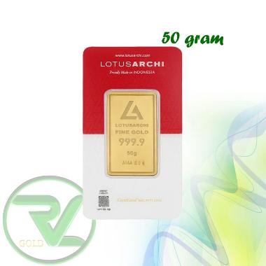 Lotus Lotusarchi LM Press Merah Putih Certieye Logam Mulia [50 g]