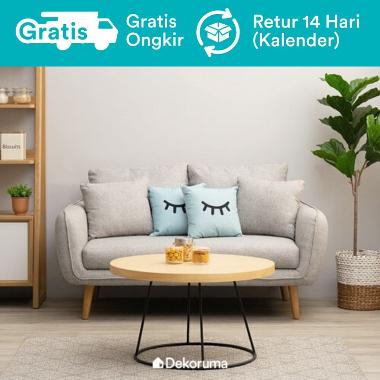 Dekoruma Scandinavian Hiki MInimalis Sofa [2 Seater/ 2 Dudukan] Abu-Abu Sulawesi