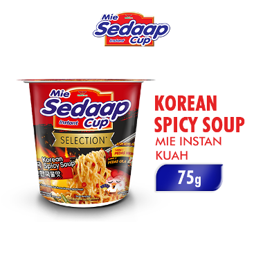 SEDAAP Korean Spicy Soup Cup Mie Instant [75 g]