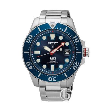 Seiko SNE435P1 Prospex PADI Solar Special Edition Jam Tangan Pria - Blue Silver Blue Silver