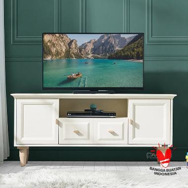 Ifurnholic 120 Hannah TV Cabinet Ivory Brown