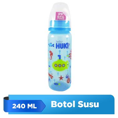 Huki Botol Susu PP Orthodontic - Blue [240 mL]
