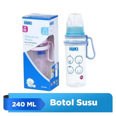 Huki Botol Susu PP BPA Free with Handle - Random [240 mL]