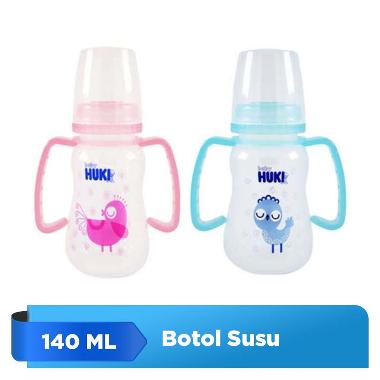 Huki Botol Susu BPA Free Dot Spout + Handle - Random [140 mL]