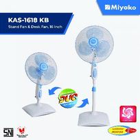 MIYAKO KAS-1618 KB Kipas Angin 2in1 (Stand & Desk Fan) 16 inch