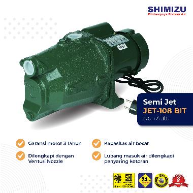 SHIMIZU JET-108 BIT Pompa Air Sumur Dangkal Semi Jet (Water Pump) Non Auto 150 Watt